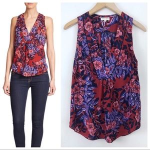 Rebecca Taylor Purple Forest of Flame Silk Top 10